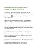 HSCI 310 Nursing Informatics Exam Questions &&NewLine;Answers &ndash; 2026 Update &vert; 100&percnt; Correct&NewLine;Your organization acknowledges that providers want to improve their user&NewLine;experience with health information technology &lpar;IT&rpar; products&period; You want to raise&NewLine;awareness of the