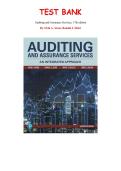 Test Bank for Auditing and Assurance Services&comma; 17th edition by Alvin Arens&comma; Chapter 1-26 &vert; All Chapters