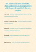 Nur 205 Exam 2 &lpar;Latest Update 2026 &sol; 2027&rpar; Fundamentals of Nursing Questions AND Answers &lbrace;Grade A&rcub; 100&percnt; Correct &ndash; Hondros &NewLine;&NewLine;&NewLine;