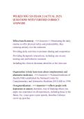 WILKES NSG 526 EXAM 2 &lpar;ACTUAL 2025&rpar; &NewLine;QUESTIONS WITH VERIFIED CORRECT &NewLine;ANSWERS 