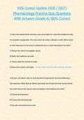 HESI &lpar;Latest Update 2026 &sol; 2027&rpar; Pharmacology Evolve Questions & Answers &lbrace;Grade A&rcub; 100&percnt; Correct
