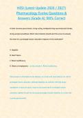 HESI &lpar;Latest Update 2026 &sol; 2027&rpar; Pharmacology Evolve Questions & Answers &lbrace;Grade A&rcub; 100&percnt; Correct
