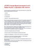 ATI RN Concept-Based Assessment Level 1 &NewLine;Online Practice A Questions with Answers 