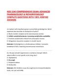 NSG 5240 COMPREHENSIVE EXAM&colon; ADVANCED PHARMACOLOGY & PATHOPHYSIOLOGY COMPLETE QUESTIONS WITH 100&percnt; VERIFIED ANSWERS
