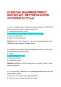 PN 4006 FINAL EXAMINATION COMPLETE QUESTIONS WITH 100&percnt; VERIFIED ANSWERS AND DETAILED RATIONALES
