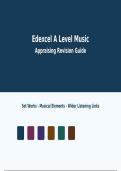 Pearson Edexcel A-Level Music 9MU0 - Revision Summaries  and Wider Listening