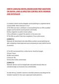 NORTH CAROLINA DENTAL BOARD EXAM PREP QUESTIONS ON DENTAL LAWS & INFECTION CONTROL WITH ANSWERS AND RATIONALES