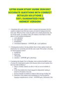LETRS EXAM STUDY GUIDE 2026&sol;2027 &NewLine;ACCURATE QUESTIONS WITH CORRECT &NewLine;DETAILED SOLUTIONS &vert;&vert; &NewLine;100&percnt; GUARANTEED PASS &NewLine;<NEWEST VERSION> 
