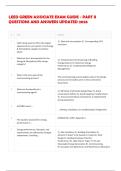 LEED GREEN ASSOCIATE EXAM GUIDE - PART II QUESTIONS AND ANSWERS UPDATED 2026