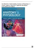 Test Bank For Understanding Anatomy & Physiology&colon; A Visual&comma; Auditory&comma; Interactive Approach 4th Edition &lpar;Gale&comma;2026&rpar;Latest Edition