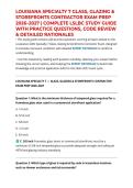 LOUISIANA SPECIALTY 7 GLASS&comma; GLAZING & STOREFRONTS CONTRACTOR EXAM PREP 2026&ndash;2027 &vert; COMPLETE LSLBC STUDY GUIDE WITH PRACTICE QUESTIONS&comma; CODE REVIEW & DETAILED RATIONALES