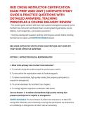 RED CROSS INSTRUCTOR CERTIFICATION EXAM PREP 2026&ndash;2027 &vert; COMPLETE STUDY GUIDE & PRACTICE QUESTIONS WITH DETAILED ANSWERS&comma; TEACHING PRINCIPLES & COURSE DELIVERY REVIEW