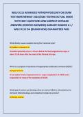WGU D115 ADVANCED PATHOPHYSIOLOGY OA EXAM &NewLine;TEST BANK NEWEST 2025&sol;2026 TESTING ACTUAL EXAM &NewLine;WITH 450&plus; QUESTIONS AND CORRECT DETAILED &NewLine;ANSWERS &lpar;VERIFIED ANSWERS&rpar; ALREADY GRADED A&plus; &sol; &NewLine;WGU D115 OA &lpar;BRAND NEW&rpar; GUARANTEED PASS 