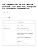 Delta Ramp Procedures Test 2026 Actual with Questions & Answers &lpar;Latest 2026 &sol; 2027 Update&rpar; 100&percnt; Guarantee Pass &lpar;Verified Answers&rpar;