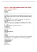 Intro to AI Exam Questions and Answers 2026 Update&NewLine;with complete solutions