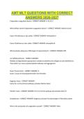 AMT MLT QUESTIONS WITH CORRECT ANSWERS 2026-2027