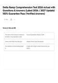 Delta Ramp Comprehension Test 2026 Actual with Questions & Answers &lpar;Latest 2026 &sol; 2027 Update&rpar; 100&percnt; Guarantee Pass &lpar;Verified Answers&rpar;