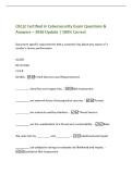 &lpar;ISC&rpar;2 Certified in Cybersecurity Exam Questions &&NewLine;Answers &ndash; 2026 Update &vert; 100&percnt; Correct&NewLine;Document specific requirements that a customer has about any aspect of a&NewLine;vendor's service performance&period;&NewLine;A&rpar; DLR&NewLine;B&rpar; Contract&NewLine;C&rpar; SLR&NewLine;D&rpar; NDA -C&rpar; SLR &lpar;Service-