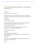 IT 201 Unity Exam Questions & Answers &ndash; 2026 Update&NewLine;&vert; 100&percnt; Correct&NewLine;Project Panel&NewLine;Where we find materials&comma; scripts&comma; assets&period;&NewLine;The opened project and its associated files &lpar;the folder it's from on your desktop&comma;&NewLine;the files with it&comma; etc&period;&rpar; Where we go 