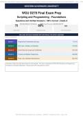 WGU D278 Scripting and Programming Foundations Final Exam Prep Actual Exam 2026&sol;2027 &ndash; Complete Exam-Style Questions &vert; Detailed Rationales &ndash; Pass Guaranteed &ndash; A&plus; Graded&NewLine;&NewLine;