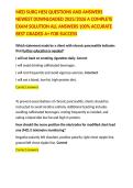MED SURG HESI QUESTIONS AND ANSWERS NEWEST DOWNLOADED 2025&sol;2026 A COMPLETE EXAM SOLUTION ALL ANSWERS 100&percnt; ACCURATE BEST GRADED A&plus; FOR SUCCESS
