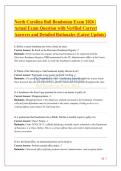North Carolina Bail Bondsman Exam 2026 &vert; Actual Exam Questions with Verified Answers & Detailed Rationales &lpar;Latest Update&rpar;
