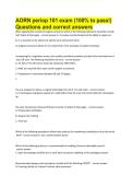 AORN periop 101 exam &lpar;100- to pass&excl;&rpar; Questions and correct answers