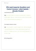 EPA Lead Inspector Questions and &NewLine;Correct Answers&sol; Latest Update &sol; &NewLine;Already Graded