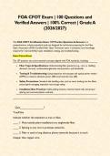 FOA CFOT Exam &vert; 100 Questions and Verified Answers &vert; 100&percnt; Correct &vert; Grade A &lpar;2026&sol;2027&rpar;&NewLine;&NewLine; &NewLine;