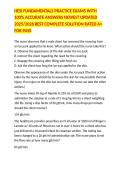 HESI FUNDAMENTALS PRACTICE EXAMS WITH 100&percnt; ACCURATE ANSWERS NEWEST UPDATED 2025&sol;2026 BEST COMPLETE SOLUTION RATED A&plus; FOR PASS