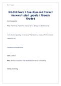 NU-333 Exam 1 Questions and Correct &NewLine;Answers&sol; Latest Update &sol; Already &NewLine;Graded 