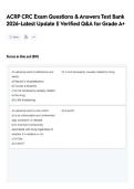 ACRP CRC Exam Questions & Answers Test Bank &lpar;2026 Latest Update II&rpar; Verified Q&A for Grade A&plus;