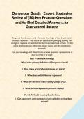 Dangerous Goods &vert; Expert Strategies&comma; Review of &lpar;50&rpar; Key Practice Questions and Verified Detailed Answers&semi; for Guaranteed Success&NewLine;&NewLine;&NewLine;
