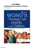 Test Bank for Wong's Nursing Care of Infants and Children&comma; 12th Edition by Marilyn J&period; Hockenberry&comma; Elizabeth A&period; Duffy&comma; Karen Gibbs&period; All Chapters are covered&period;