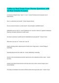 California Real Estate Exam Review Questions with Verified Detailed Answers