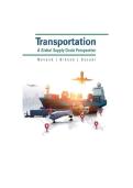 Test Bank - Transportation&colon; A Global Supply Chain Perspective &lpar;Novack&rpar;
