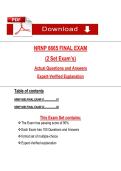 NRNP 6665 FINAL EXAM  &NewLine;&lpar;2  &NewLine;Set Exam&rsquo;s&rpar; &NewLine;Actual Questions and Answers  &NewLine;Expert-Verified Explanation