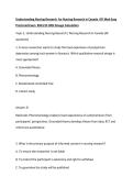 Understanding Nursing Research for Nursing Research in Canada ATI Med-Surg Proctored Exam BSN 215