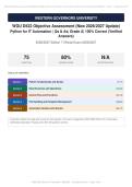 WGU D522 Python for IT Automation Objective Assessment Exam Actual Exam 2026&sol;2027 &ndash; Complete Exam-Style Questions &vert; Detailed Rationales &ndash; Pass Guaranteed &ndash; A&plus; Graded&NewLine;&NewLine;