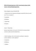 NRSG 310 Pathophysiology Exam 1 2026 Practice Questions & Verified Answers Nursing