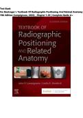Test Bank For Radiographic Positioning And Related Anatomy&comma; 11th Edition By John P&period; Lampgnano Leslie E&period; Kendrick