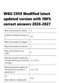 WGU C959 Modified latest updated version with 100- correct answers 2026-2027