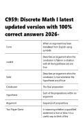 C959 Discrete Math I latest updated version with 100- correct answers 2026-