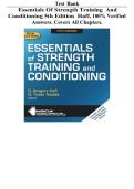 Test Bank for Essentials of strength training and conditioning 5th edition by haff