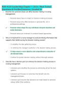 NUR 4120 Leadership Chapter 1 2026 &vert; Most Tested &NewLine;Questions & Verified Answers &vert; Graded A&plus;
