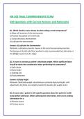 NR-302 FINAL COMPREHENSIVE EXAM &NewLine;150 Questions with Correct Answers and Rationales &NewLine;