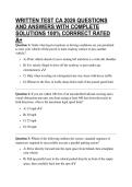 WRITTEN TEST CA 2026 QUESTIONS AND ANSWERS WITH COMPLETE SOLUTIONS 100&percnt; CORRRECT RATED A&plus;