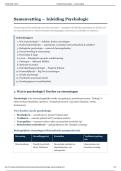 Samenvatting Inleiding Psychologie &vert; HvA &vert; 2025&sol;2026