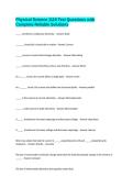 Physical Science 1119 Test Questions with Complete Reliable Solutions