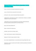 Physical Science Exam Review Questions Solved Correctly to Pass